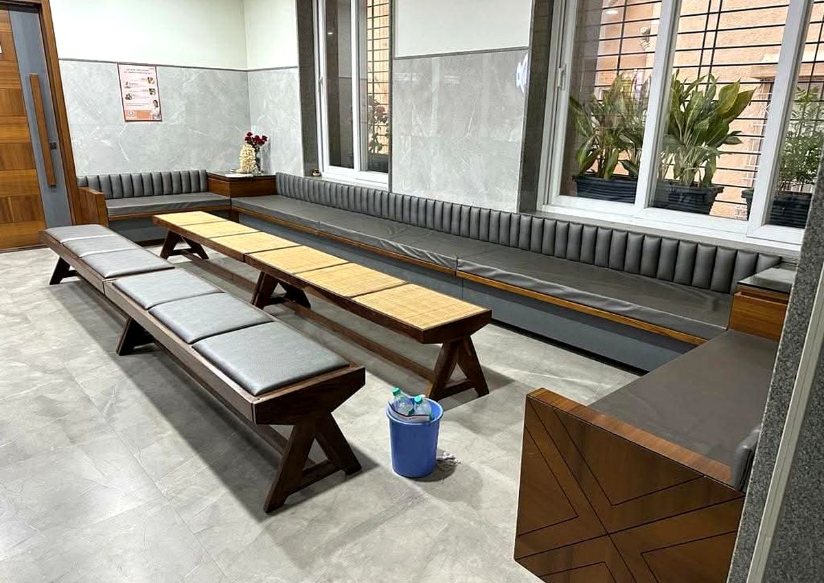 Patient seating area at Dr. Bharat's Diabetes & Thyroid Clinic, Savedi, Ahilyanagar
